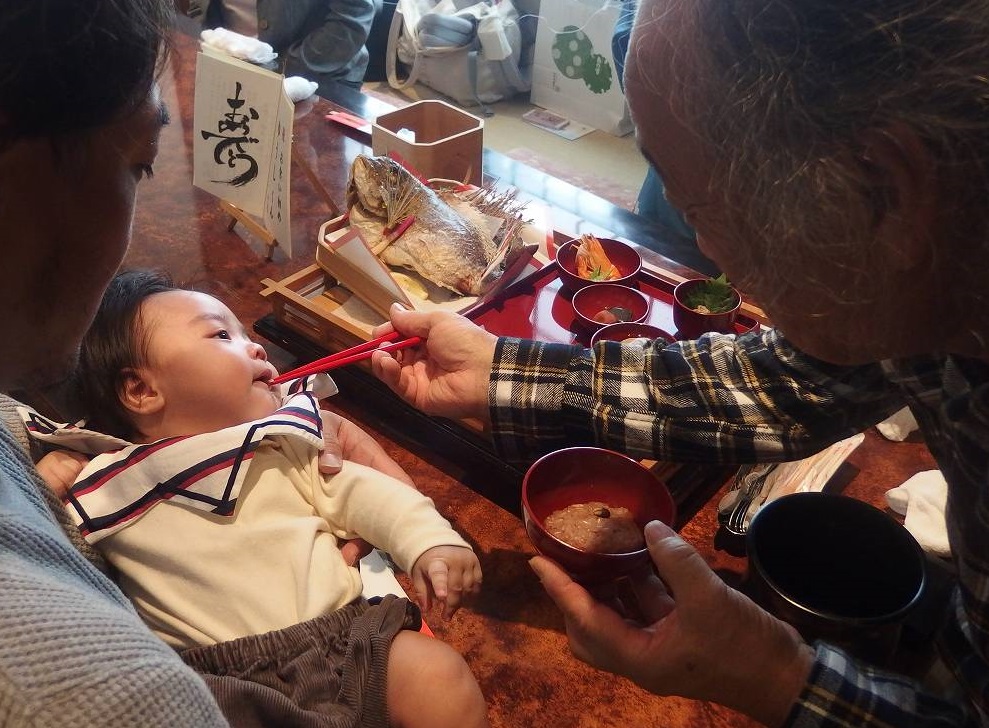 食べさせる真似